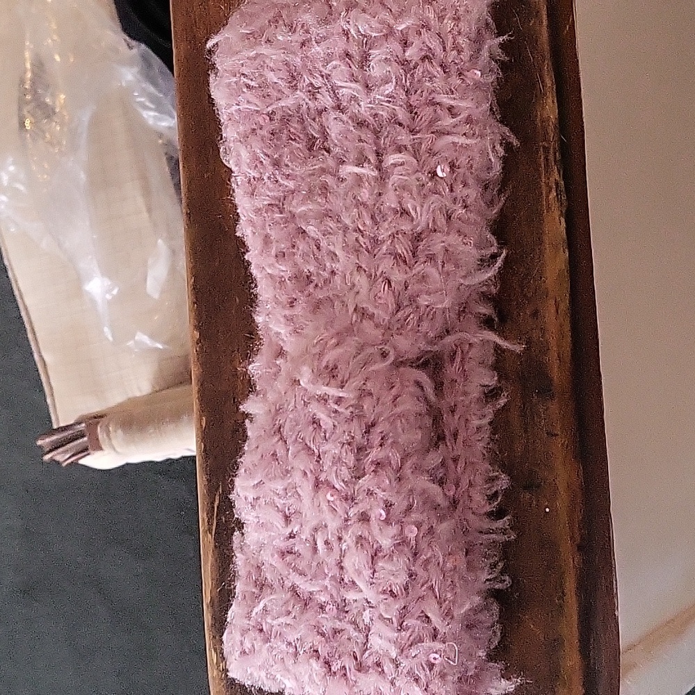 Betsey Johnson Soft Pink Knit Scarf - Picture 6 of 7